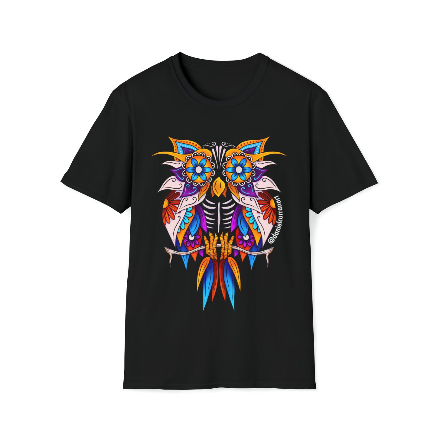 Sugar Skull Owl Softstyle T-Shirt