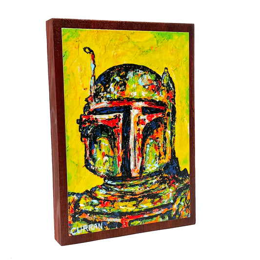 Boba Fett on Wood Panel