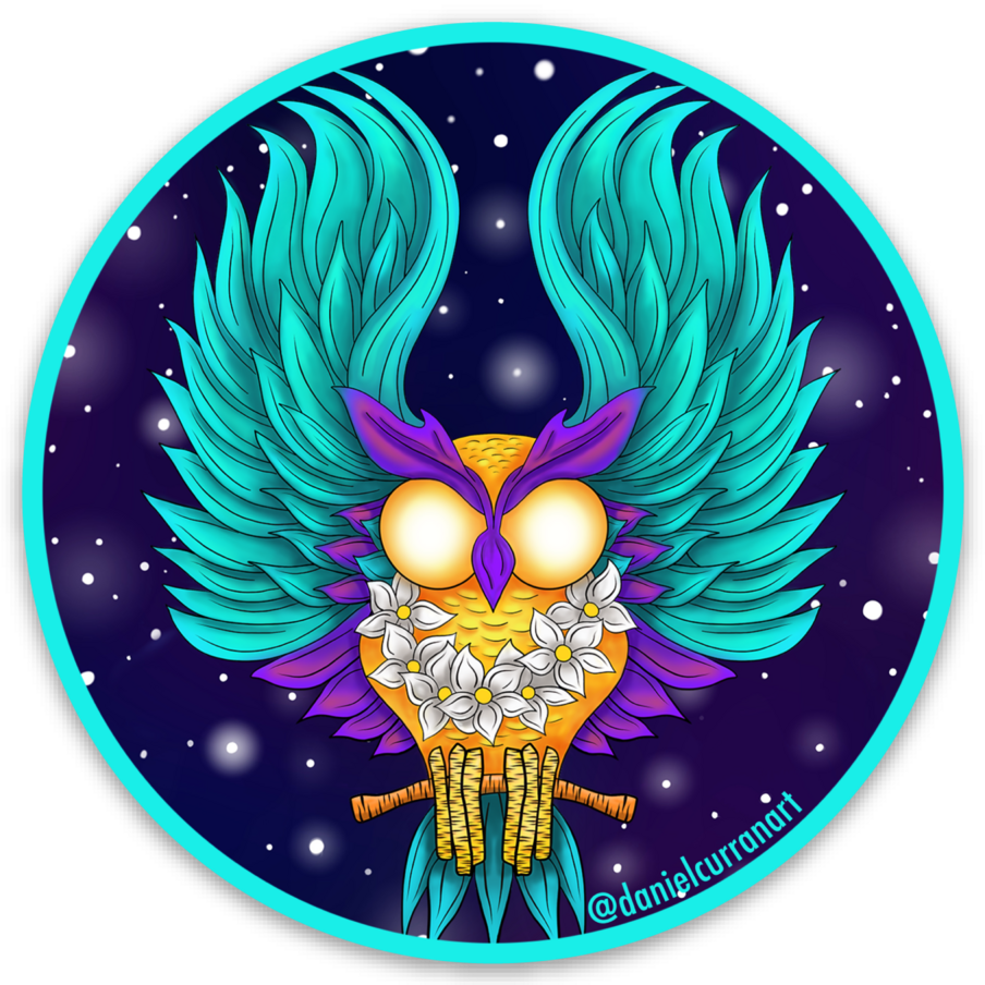 Luaowl Blue Sticker