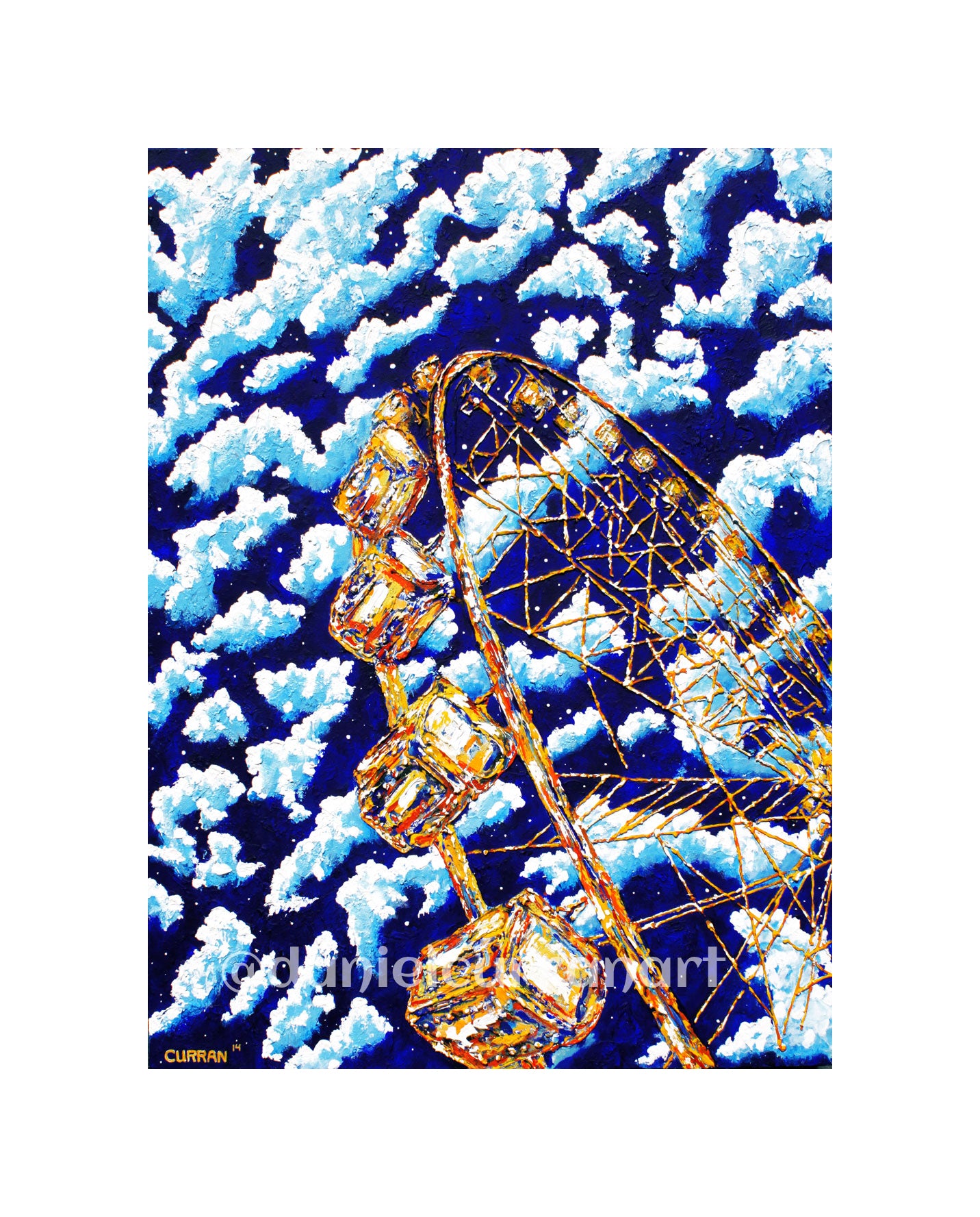 8" x10" Ferris Wheel Print (Matted) - Daniel Curran Art