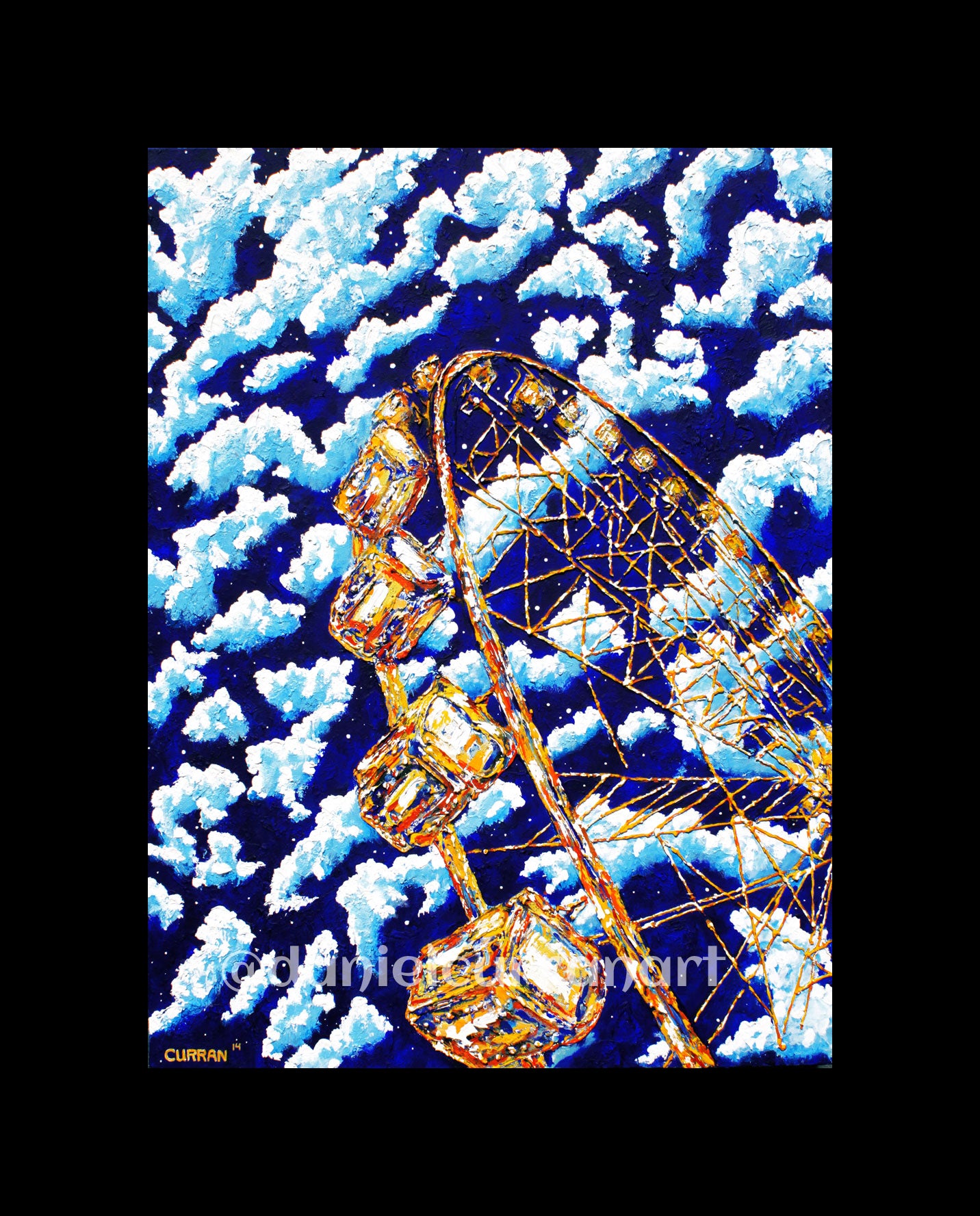 8" x10" Ferris Wheel Print (Matted) - Daniel Curran Art