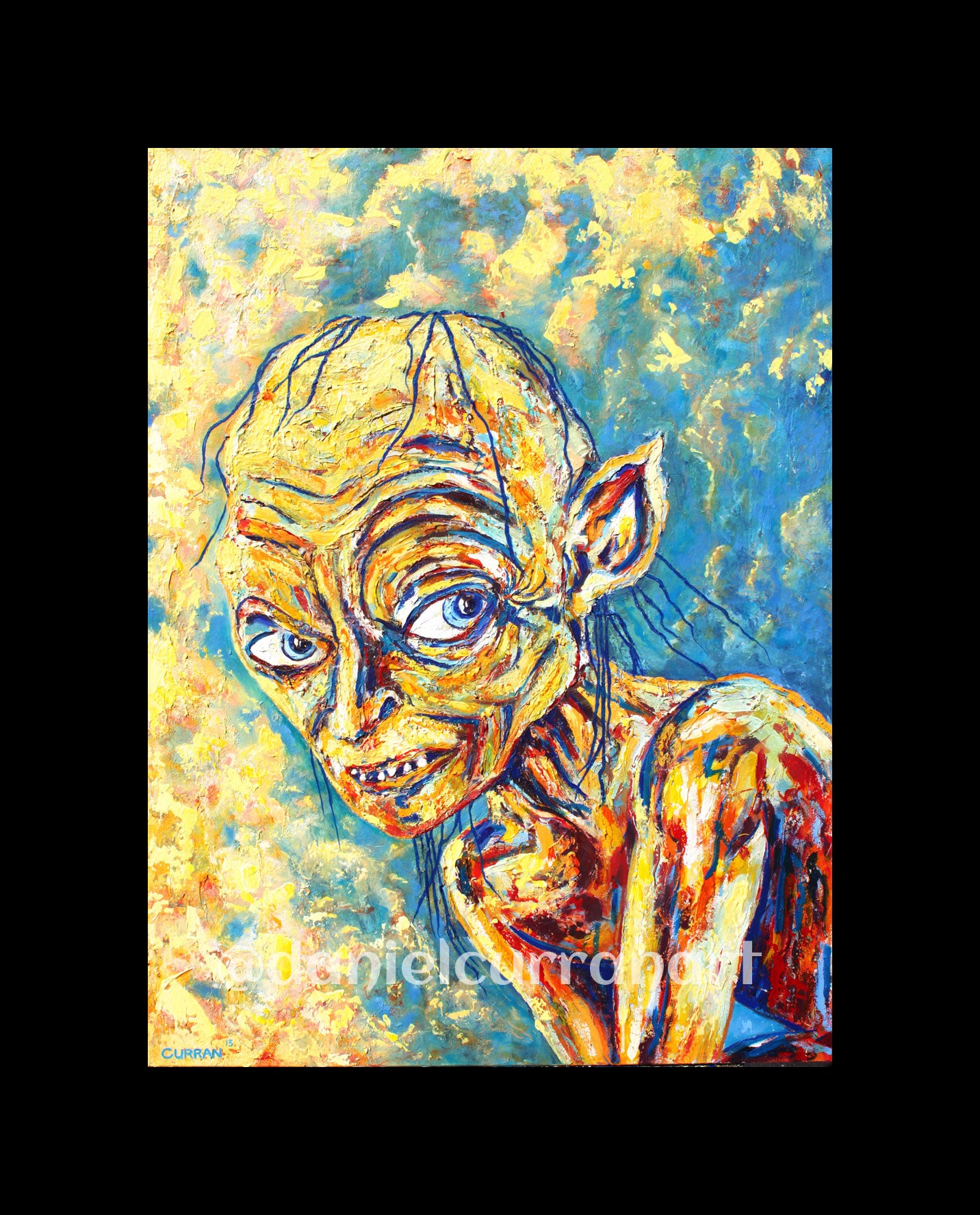 8"x 10" Gollum Print (Matted) - Daniel Curran Art