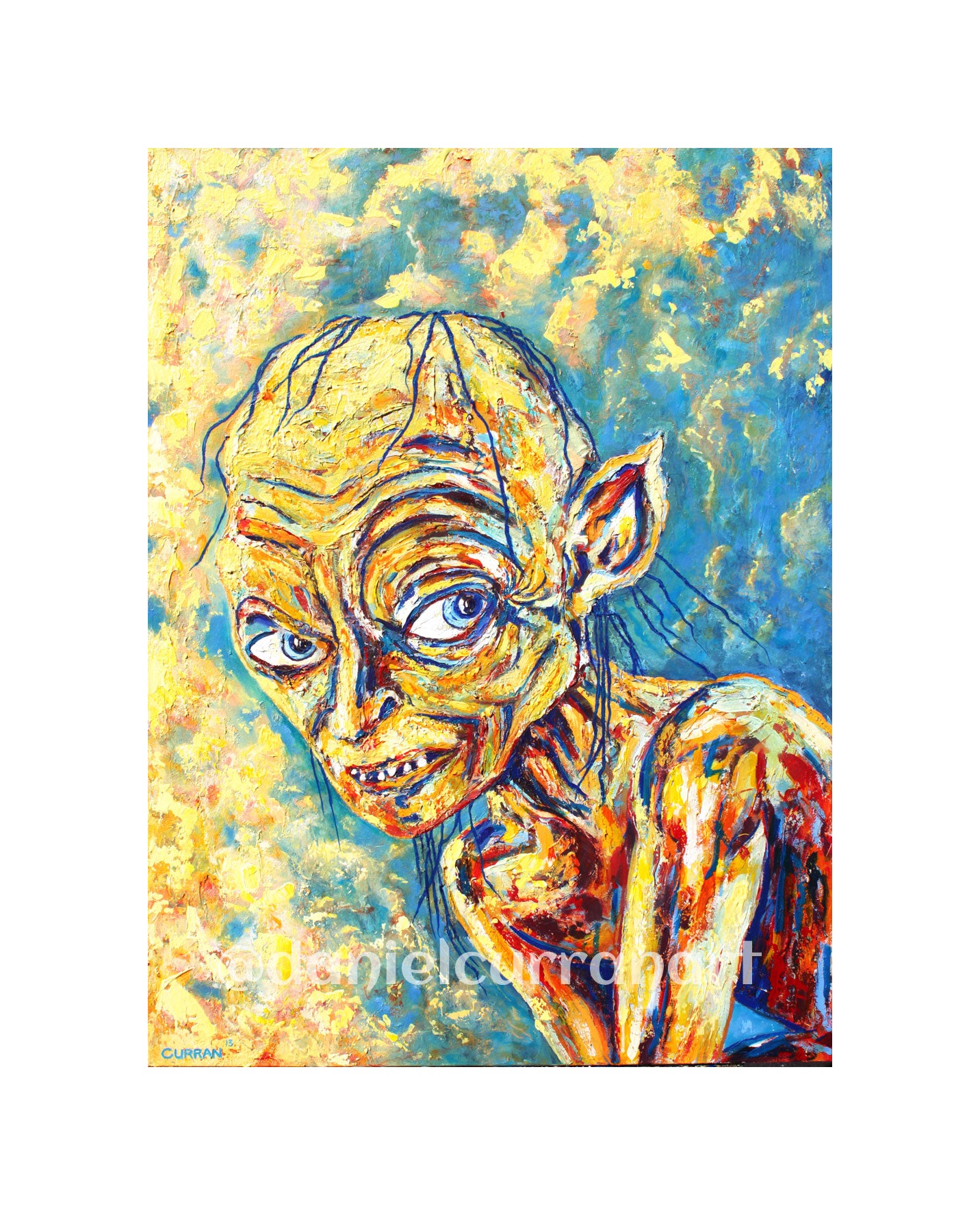 8"x 10" Gollum Print (Matted) - Daniel Curran Art