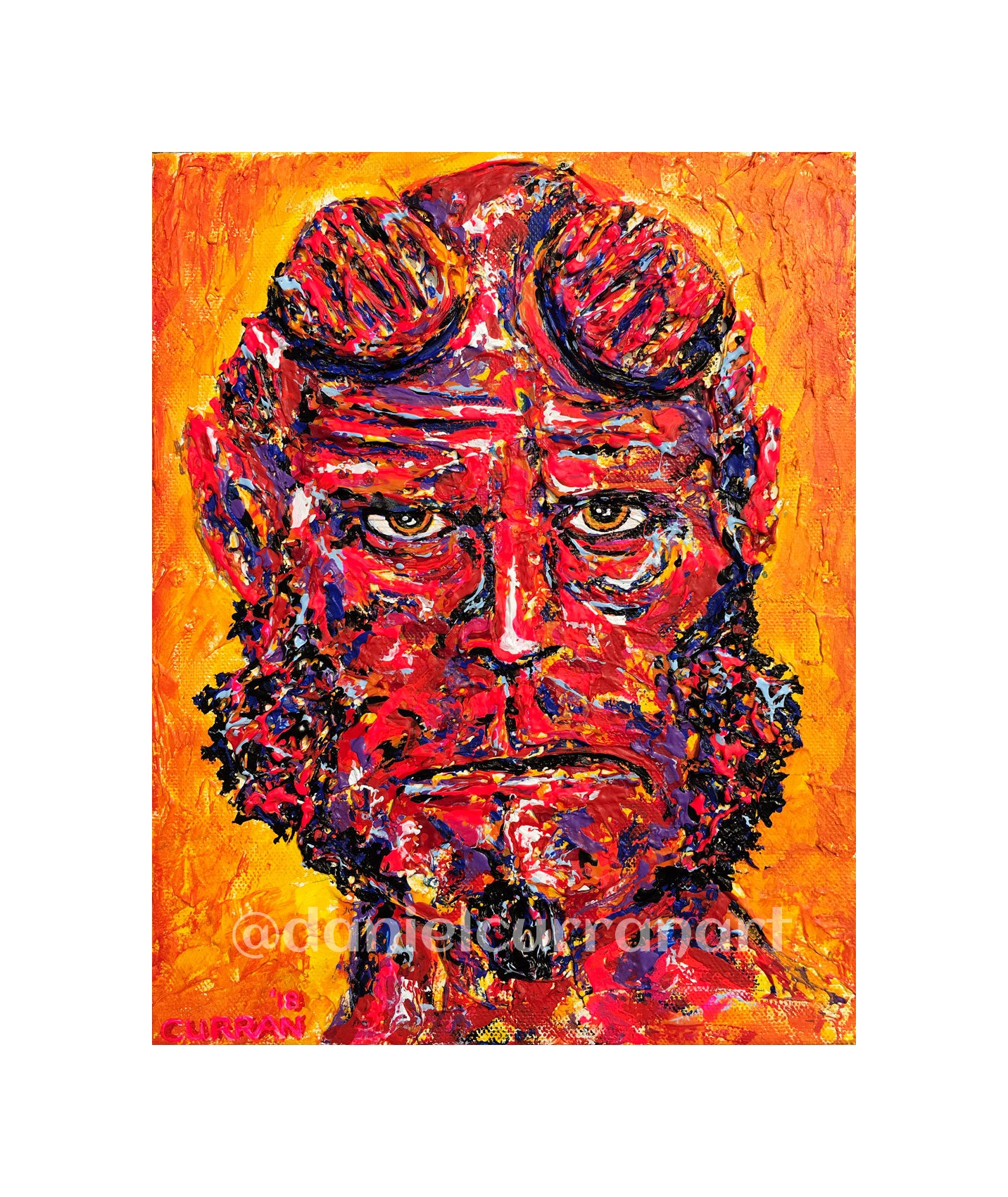 8"x 10" Hellboy Print (Matted) - Daniel Curran Art