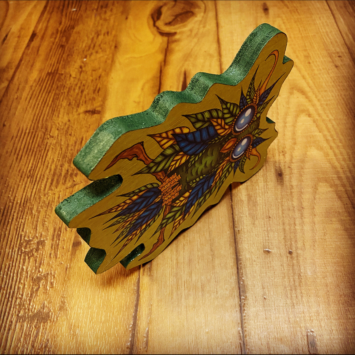 Earth Owl Print on Wood (Limited Edition) - Daniel Curran Art