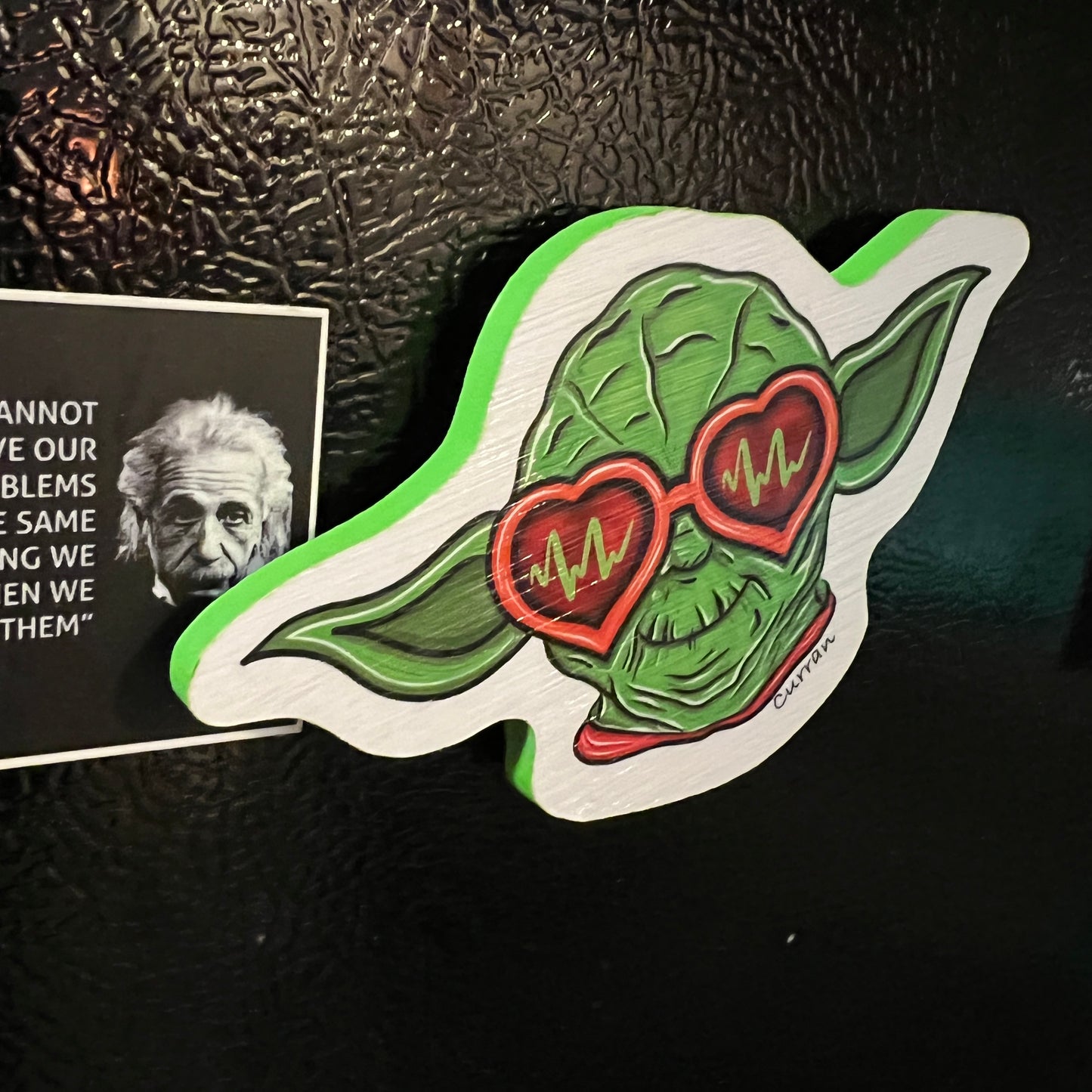 Yoda Heart Magnet - Daniel Curran Art