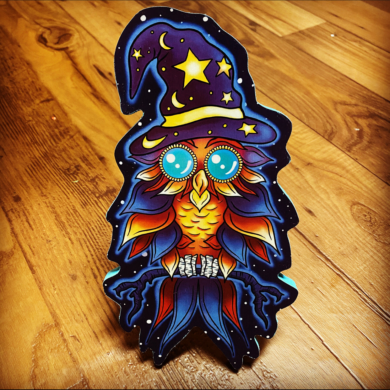 Wizard Owl Print on Wood (Limited Edition) - Daniel Curran Art
