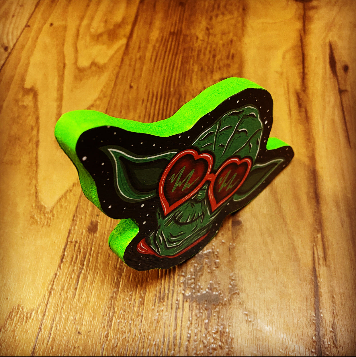 Yoda Stars Print on Wood - Daniel Curran Art