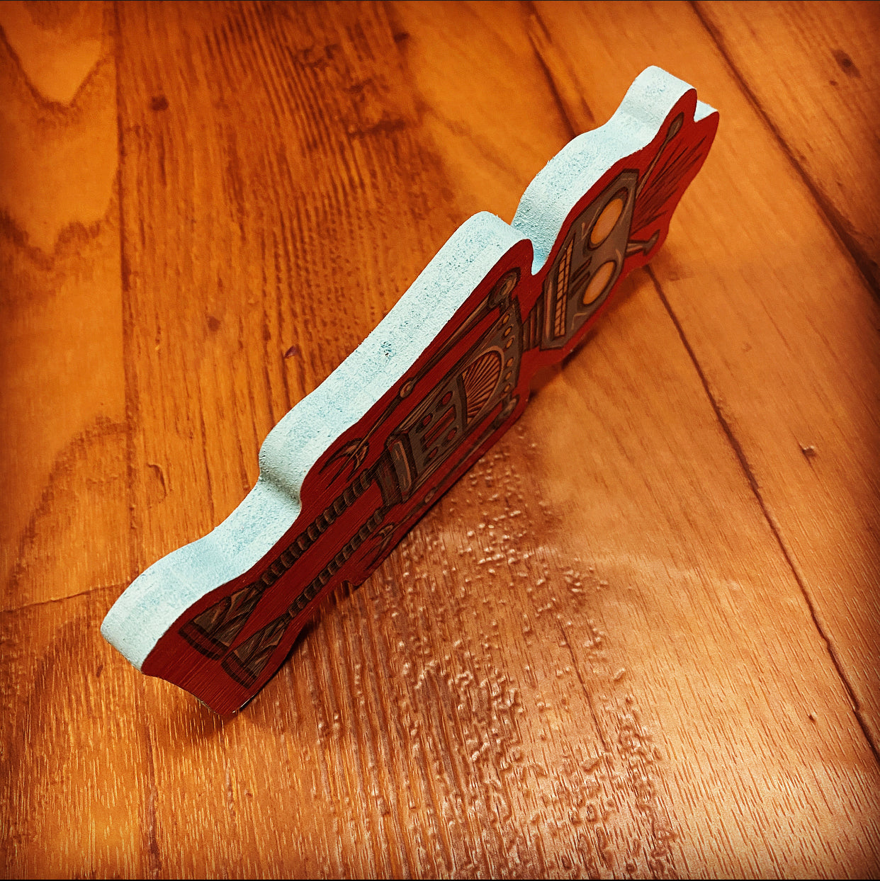 Robot Print on wood - Daniel Curran Art