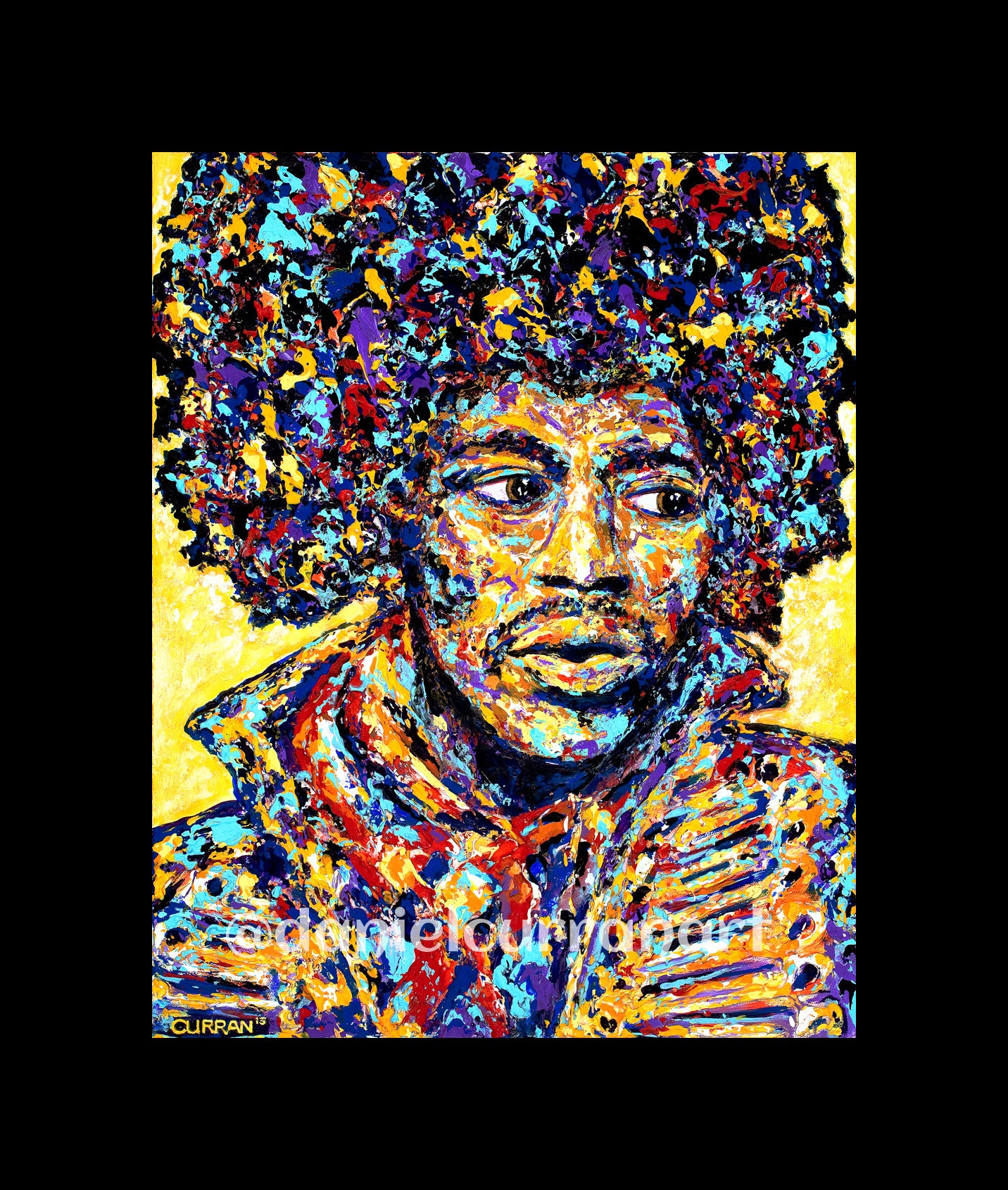 8"x 10" Jimi Print (Matted) - Daniel Curran Art