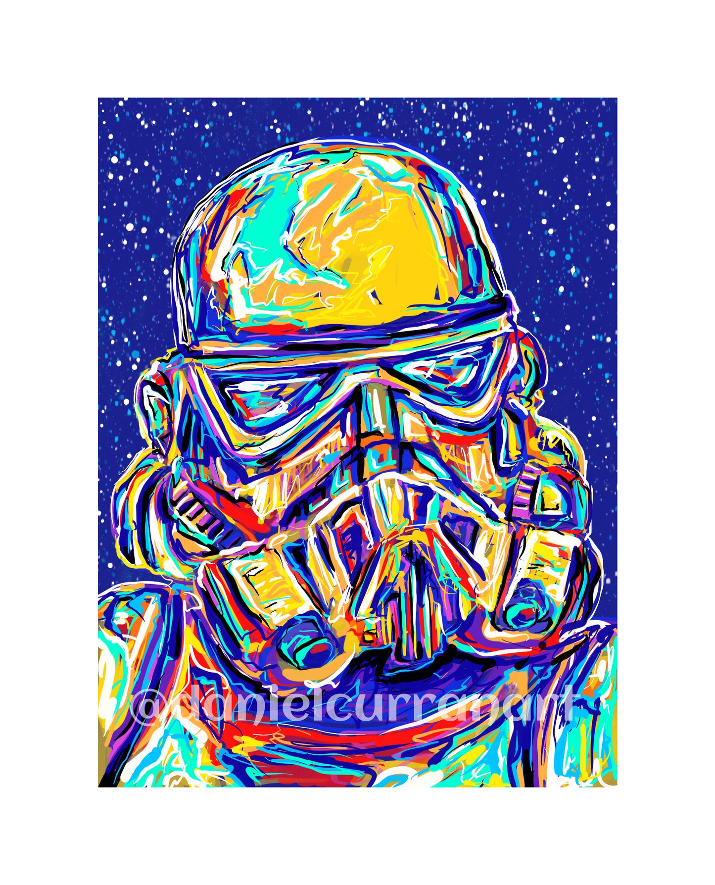 5"x 7" Storm Trooper Print (Matted) - Daniel Curran Art