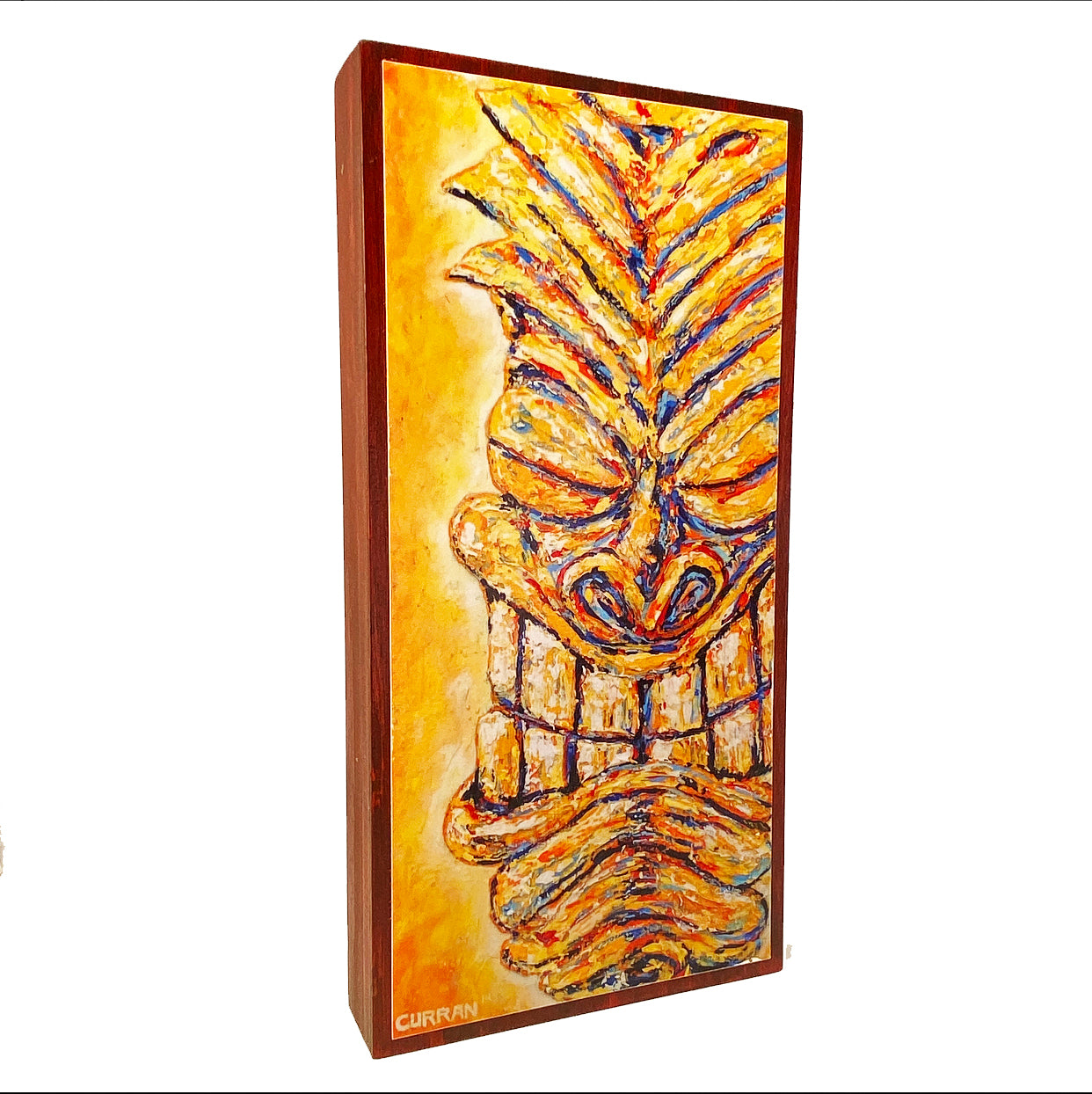 Tiki 1 on Wood Panel - Daniel Curran Art