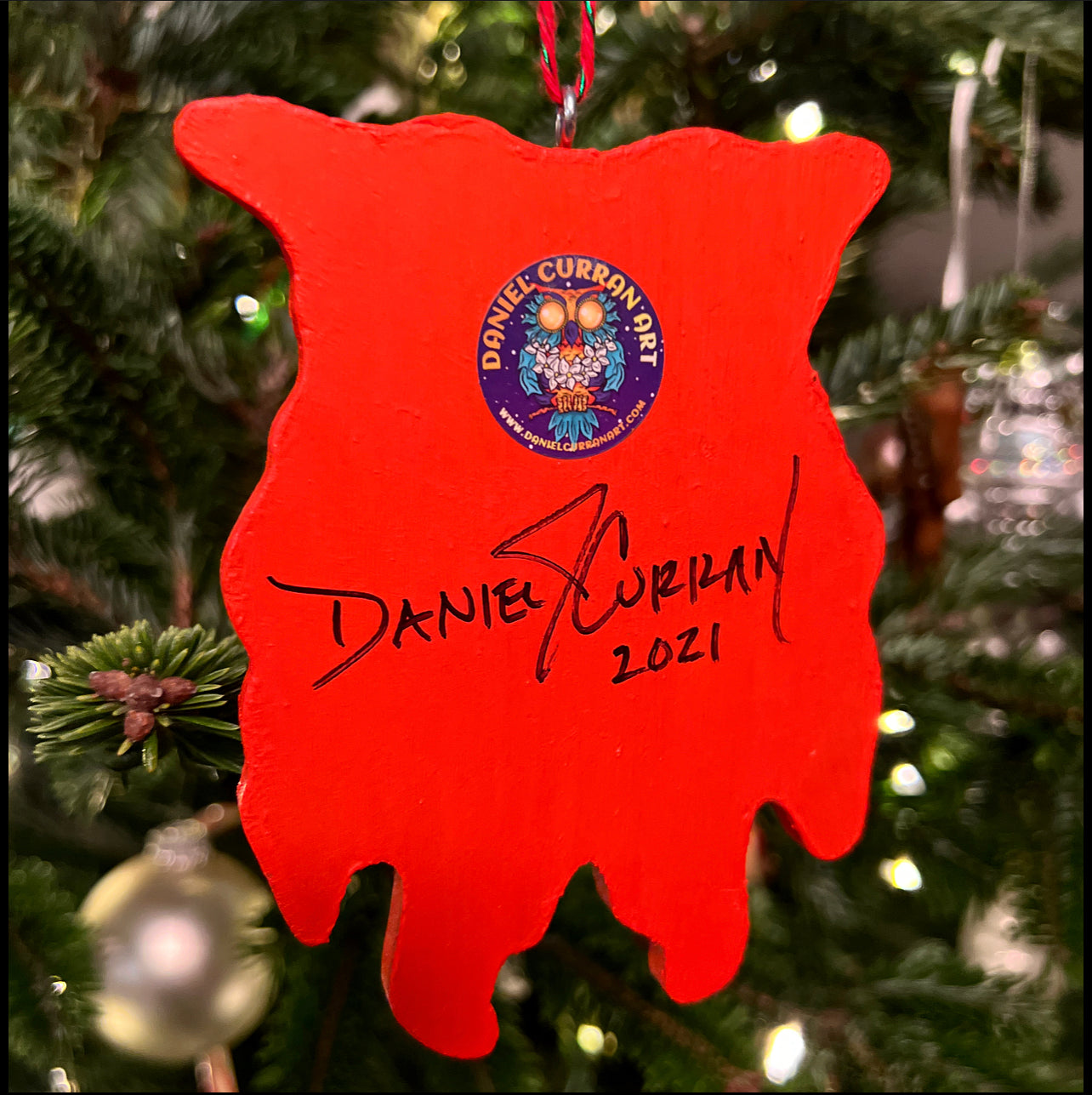 Fire Owl 2021 Ornament - Daniel Curran Art