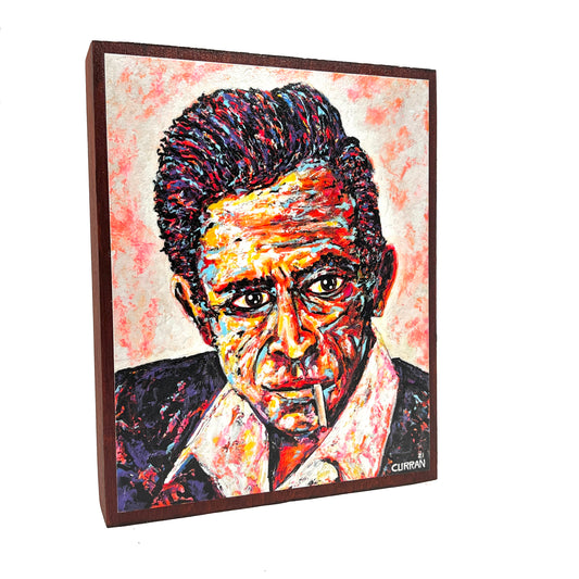 Johnny Cash on Wood Panel (Limited Edition)