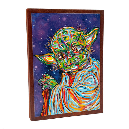 Master Yoda on Wood Panel