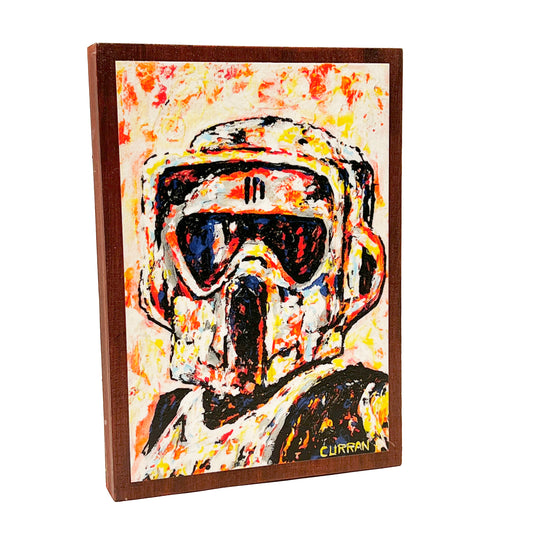 Scout Trooper on Wood Panel