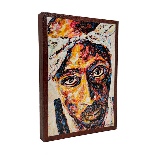 Tupac on Wood Panel