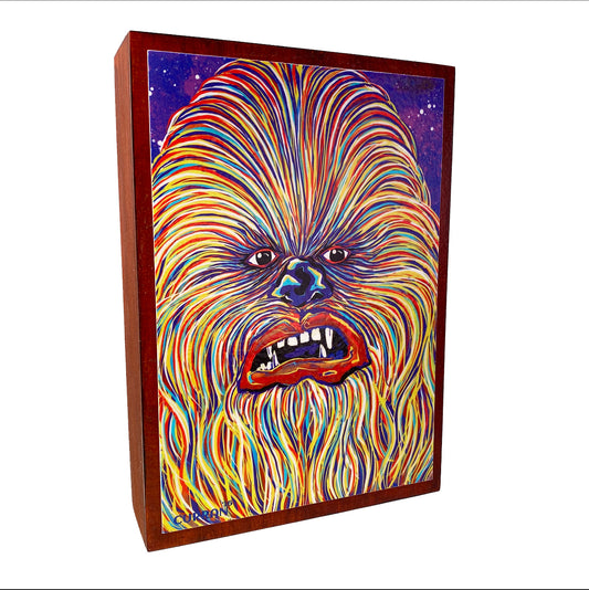 Chewbacca on Wood Panel - Daniel Curran Art