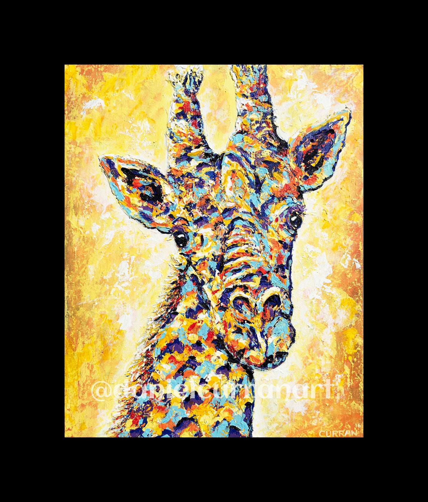 8" x 10" Giraffe Print (Matted) - Daniel Curran Art
