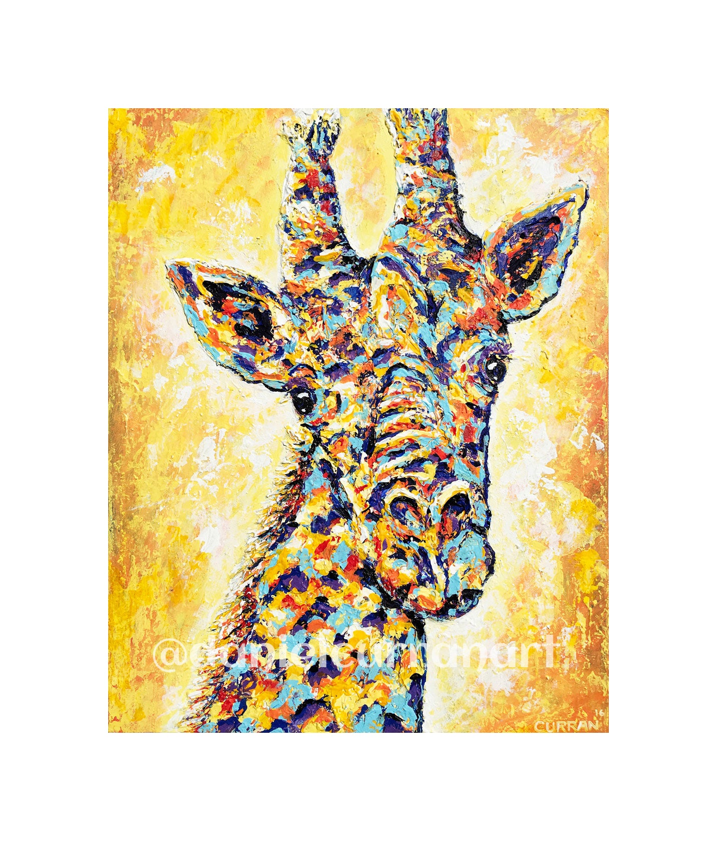 5"x 7" Giraffe Print (Matted) - Daniel Curran Art