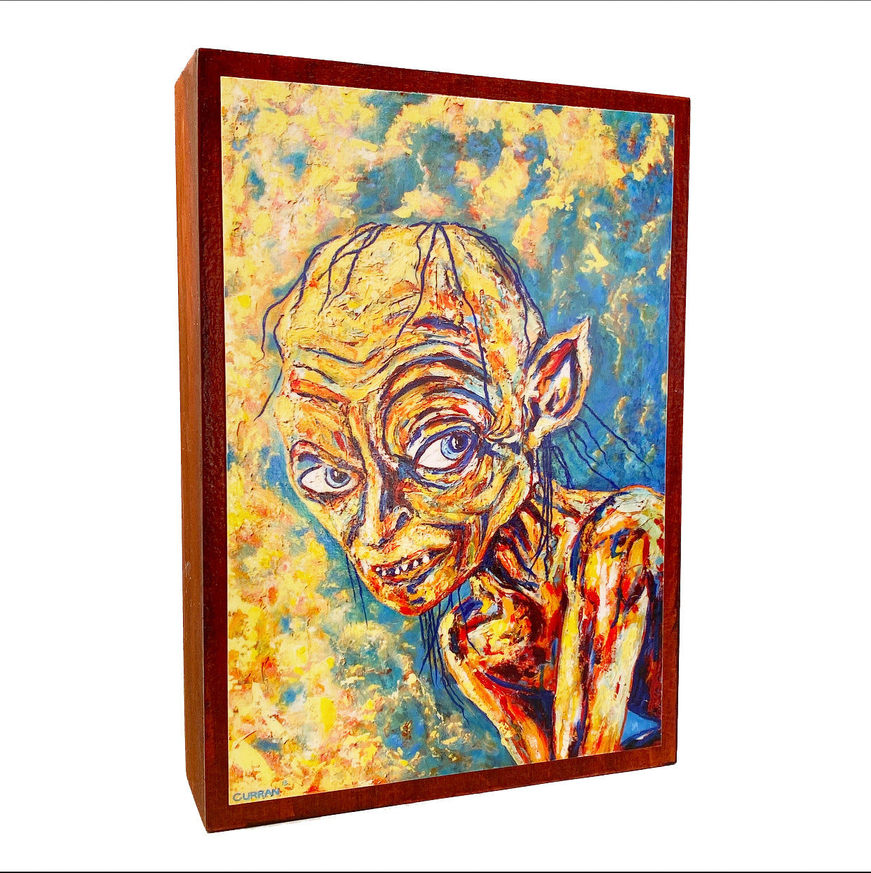 Gollum on Wood Panel - Daniel Curran Art