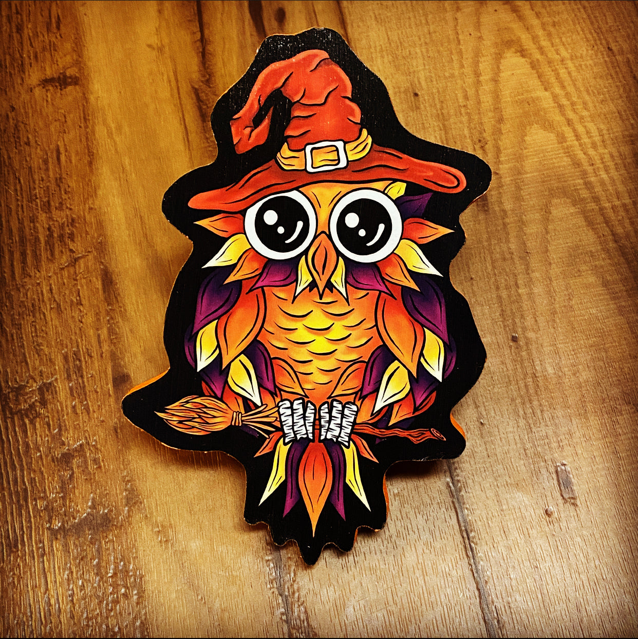 New Witch Owl Print on Wood (Limited Edition) - Daniel Curran Art