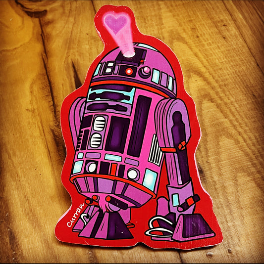 Heart2D2 Print on wood - Daniel Curran Art