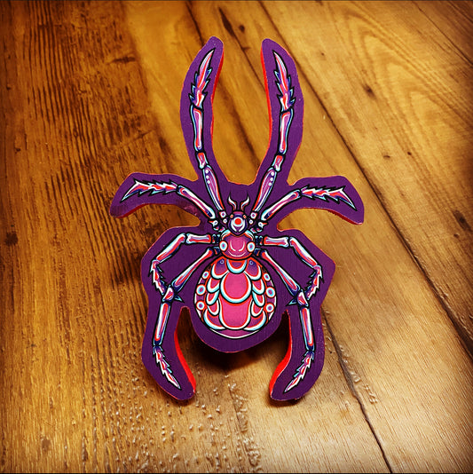 Spider Print on wood - Daniel Curran Art