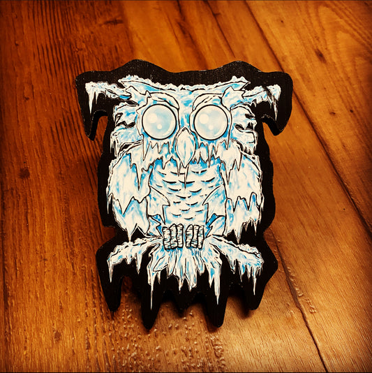 Ice Owl Print on Wood (Limited Edition) - Daniel Curran Art