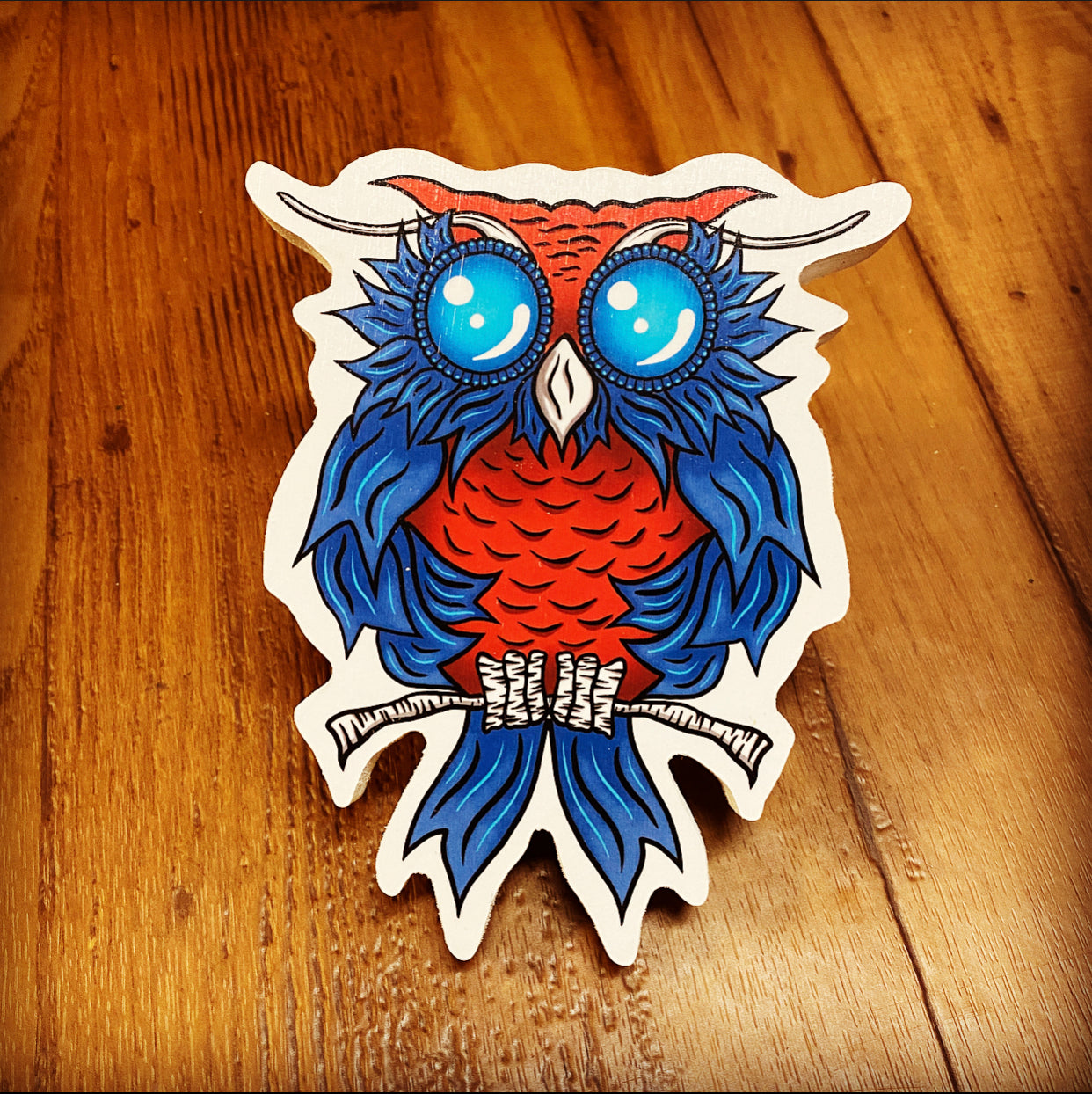 Blue Ribbon Owl (Limited Edition) - Daniel Curran Art