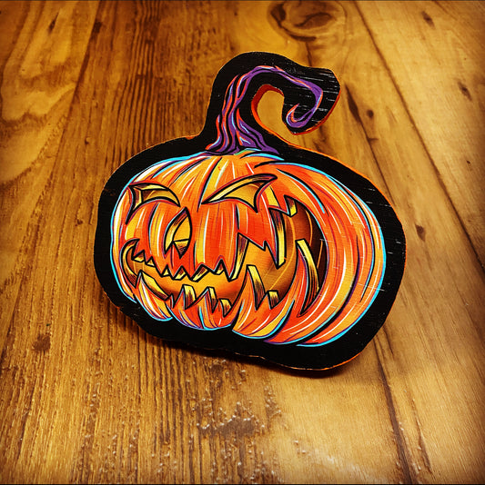 Jack o'Lantern Print on wood - Daniel Curran Art