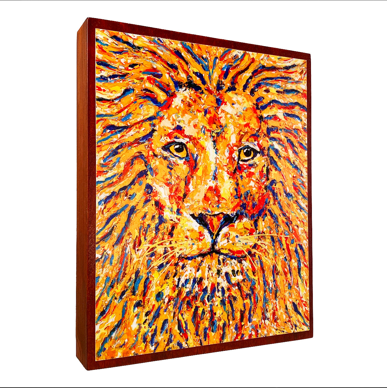Lion on Wood Panel (Limited Edition) - Daniel Curran Art