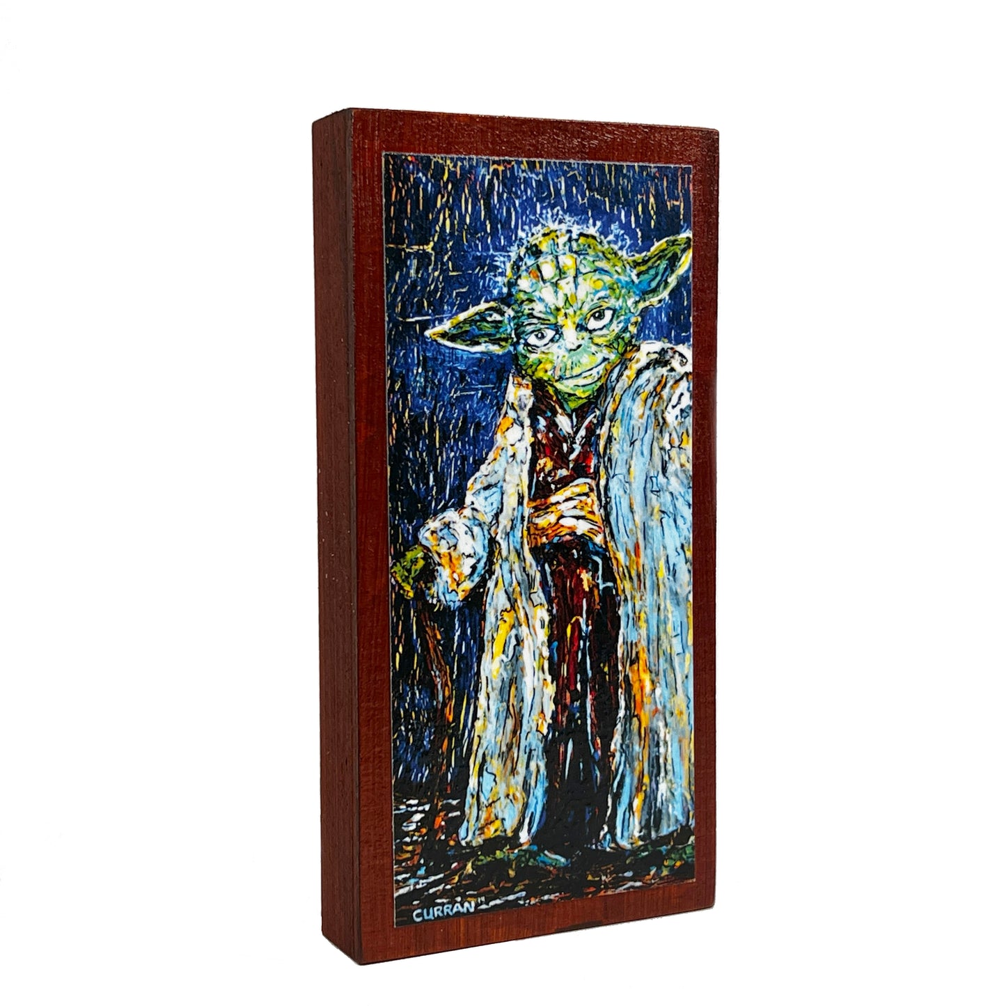 Master Yoda on Wood Panel - Daniel Curran Art