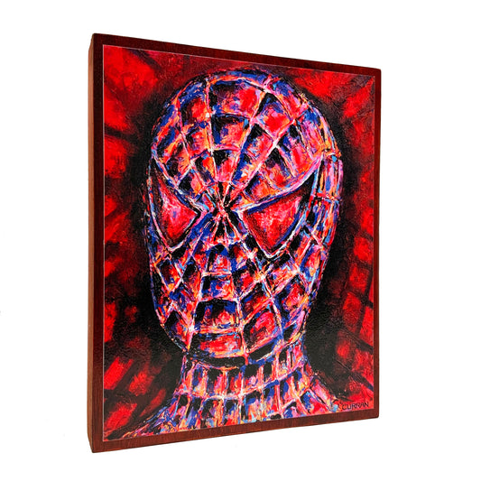 Spiderman on Wood Panel - Daniel Curran Art
