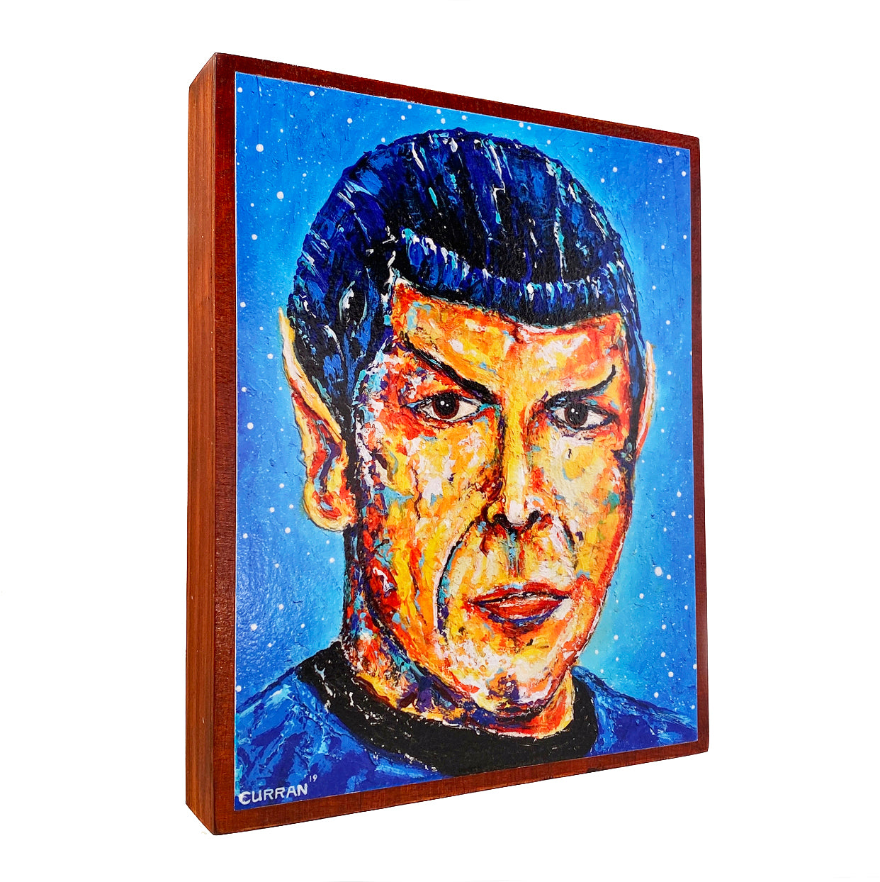 Spock on Wood Panel - Daniel Curran Art