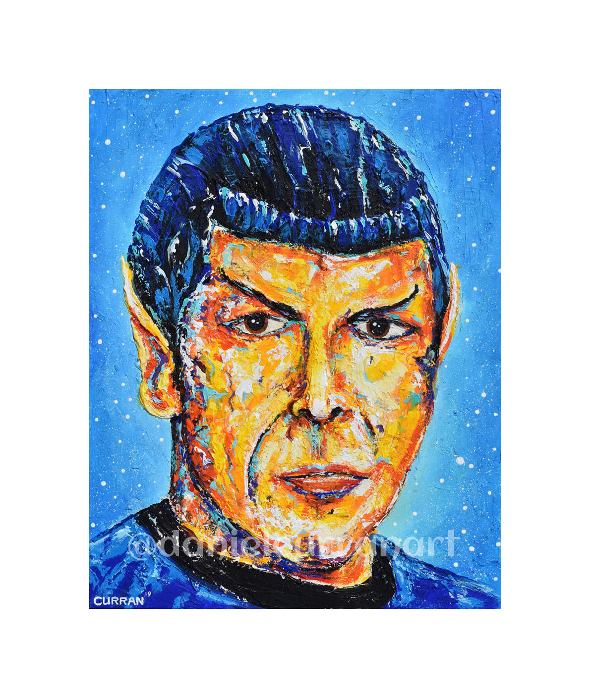 8"x 10" Spock Print (Matted) - Daniel Curran Art