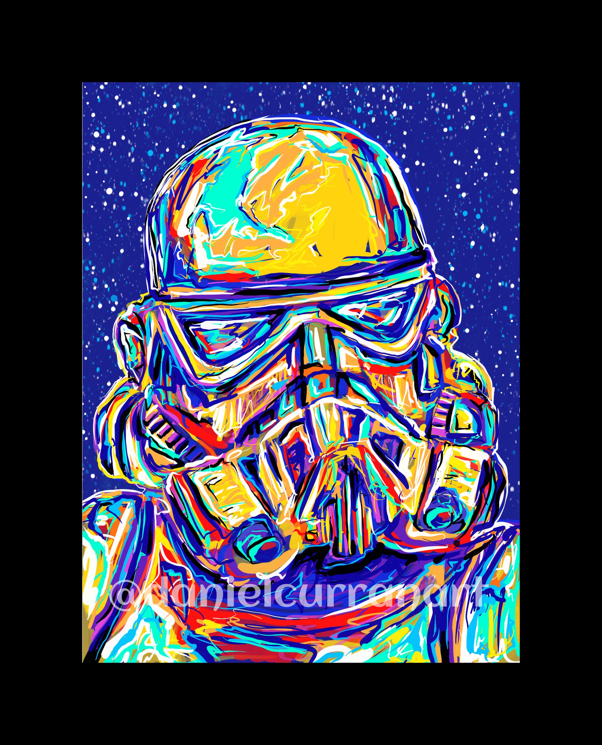 5"x 7" Storm Trooper Print (Matted) - Daniel Curran Art