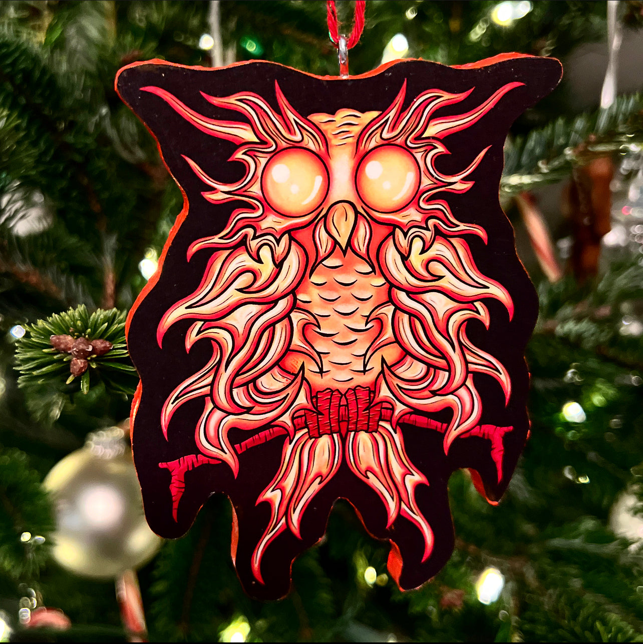 Fire Owl 2021 Ornament - Daniel Curran Art
